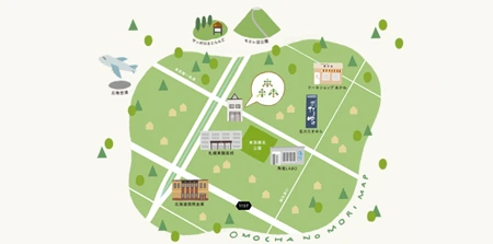 おもちゃの森sapporoへの地図