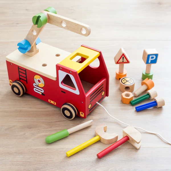 【Edute】大人気!!アイムトイ Fire Fighter Builder Amazon | Edutē エデュテ アイムトイ アクティブ消防車 知育玩具