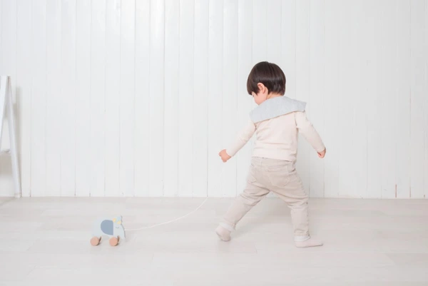 プルトイ エレファントで遊ぶ子供