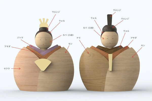 HINA ササキ工芸 木製雛人形｜木のおもちゃ専門店おもちゃの森sapporo